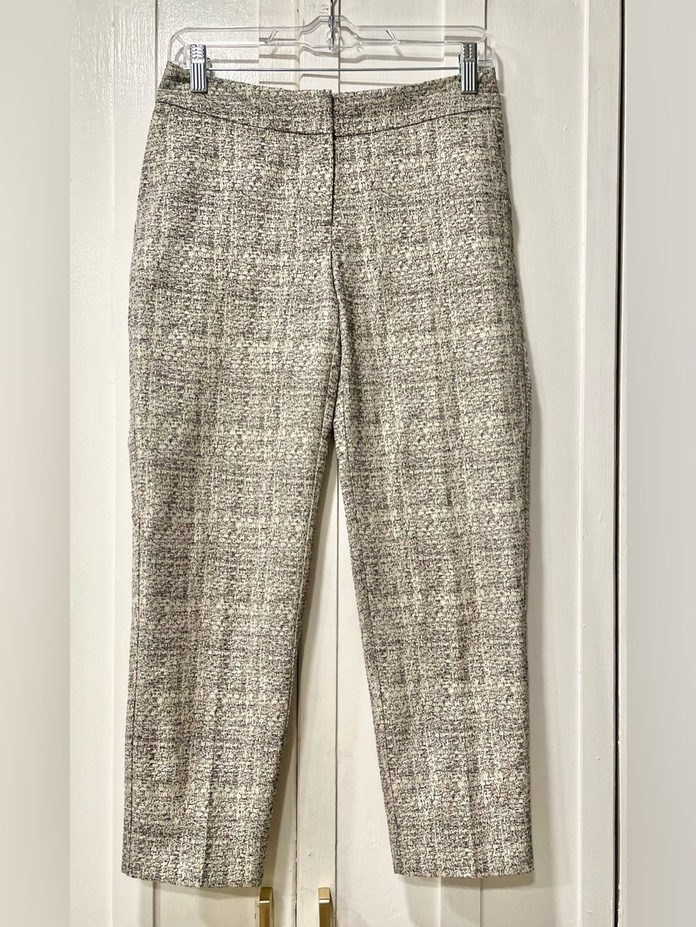 Boden Metallic Sparkle Tweed Crop Pants Gorgeous Textured Size 2R